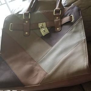 Suede tote purse